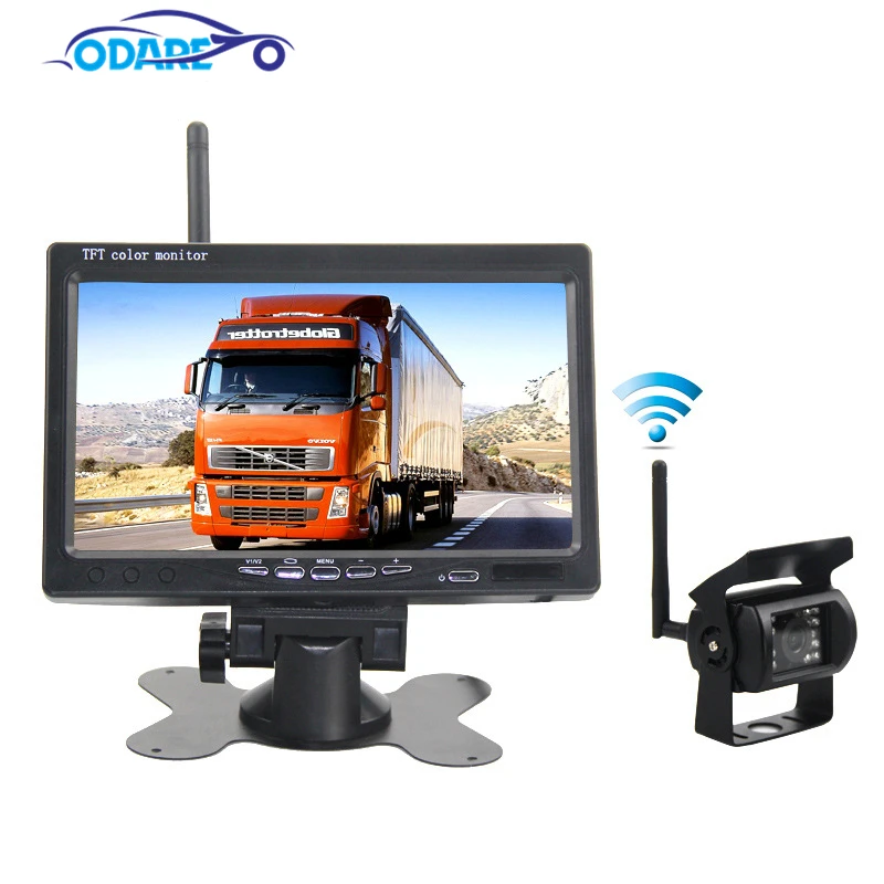 Беспроводная камера заднего вида 7 "HD TFT LCD монитор парковочная система