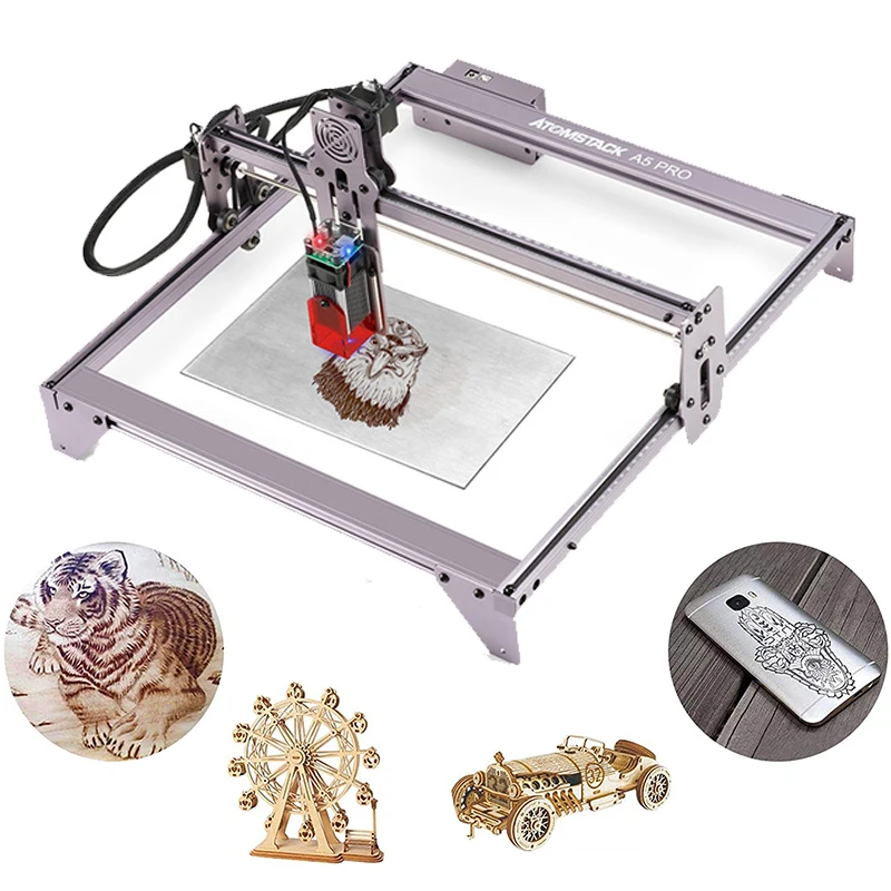 Easy Assembly A5 Pro 40w CNC Router Graphic Design Printer lazer Engraver Cutter Wood Metal Laser Engraving Machines
Easy Assembly A5 Pro 40w CNC Router Graphic Design Printer lazer Engraver Cutter Wood Metal Laser Engraving Machines