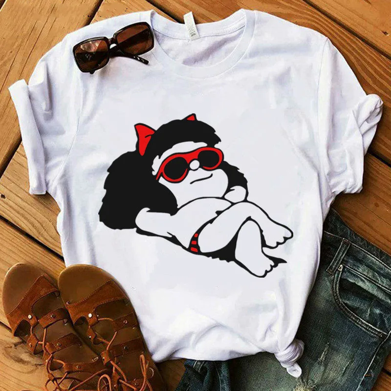 Kawaii Mafalda Printed cute cartoon t shirt women casual white tops Vogue t-shirt short sleeve graphic tees women clothes
Kawaii Mafalda Printed cute cartoon t shirt women casual white tops Vogue t-shirt short sleeve graphic tees women clothes
