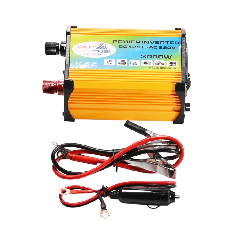 Solar Inverter 3000W Peak Voltage Transformer Converter DC 12V To AC 220V Car Inverter For Solar Inverter Home Appliances
Solar Inverter 3000W Peak Voltage Transformer Converter DC 12V To AC 220V Car Inverter For Solar Inverter Home Appliances
