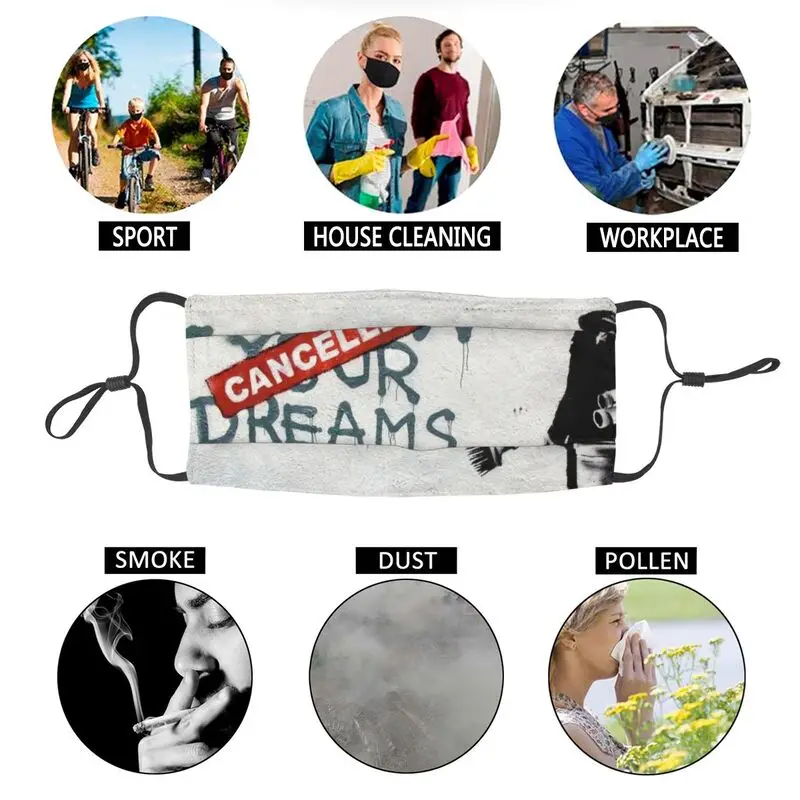 Banksy Follow Your Dreams Reusable Adult Face Mask Graffiti Street Art Anti Haze Dust Protection Cover Respirator Mouth Muffle
Banksy Follow Your Dreams Reusable Adult Face Mask Graffiti Street Art Anti Haze Dust Protection Cover Respirator Mouth Muffle