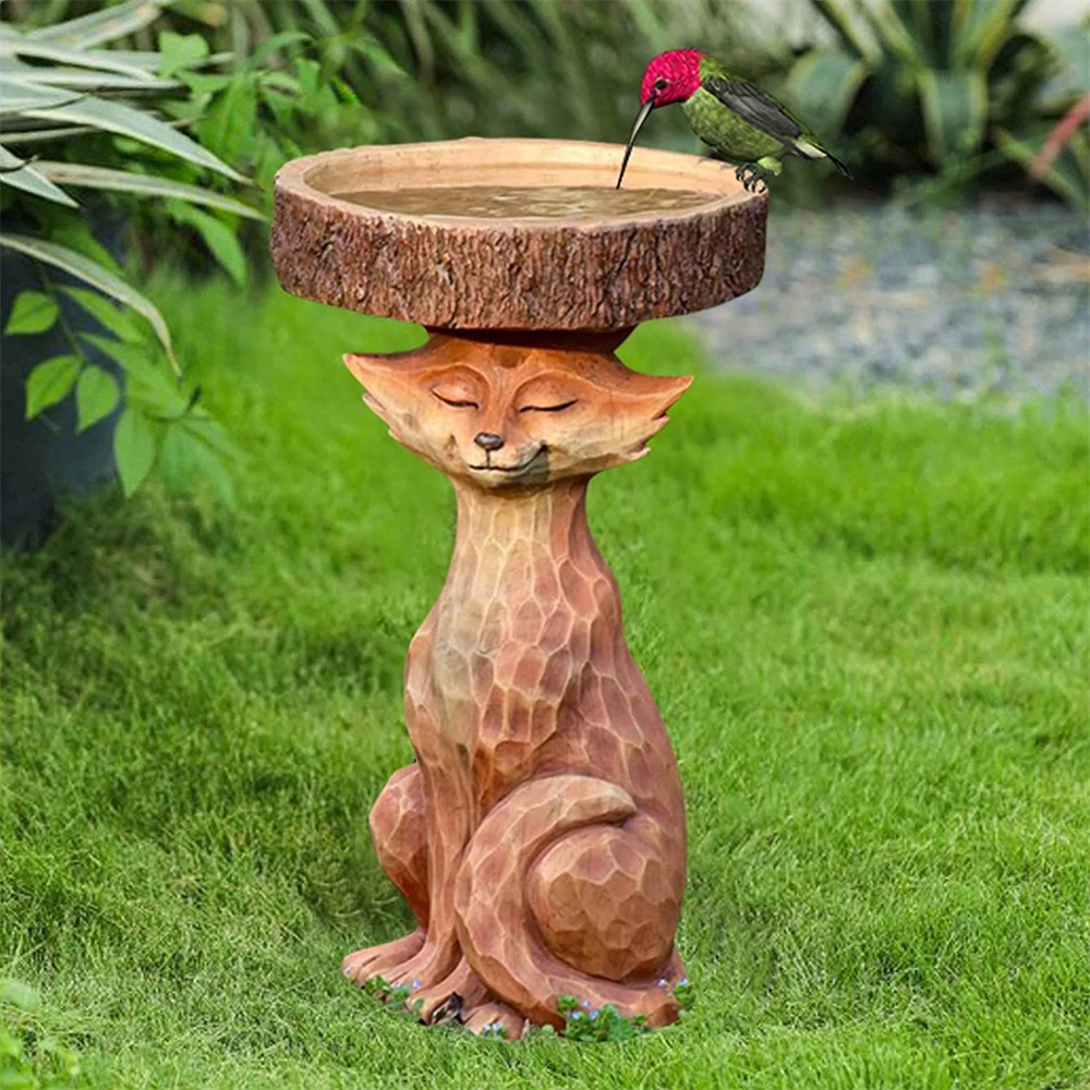 Resin Fox Birdbath Polyresin Antique Garden Bird Bath Home Yard Fountains Small Animal Ornament Cartoon Animal Shaped Decor
Resin Fox Birdbath Polyresin Antique Garden Bird Bath Home Yard Fountains Small Animal Ornament Cartoon Animal Shaped Decor