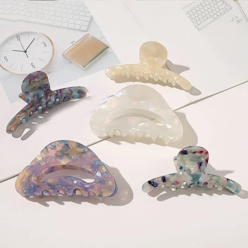 Ponytail Holder Hair Claw Barrette Geometric Hair Clip Acetate Hairpin Semicircle Thin Long Hair Claws Women Hair Accessories
Ponytail Holder Hair Claw Barrette Geometric Hair Clip Acetate Hairpin Semicircle Thin Long Hair Claws Women Hair Accessories