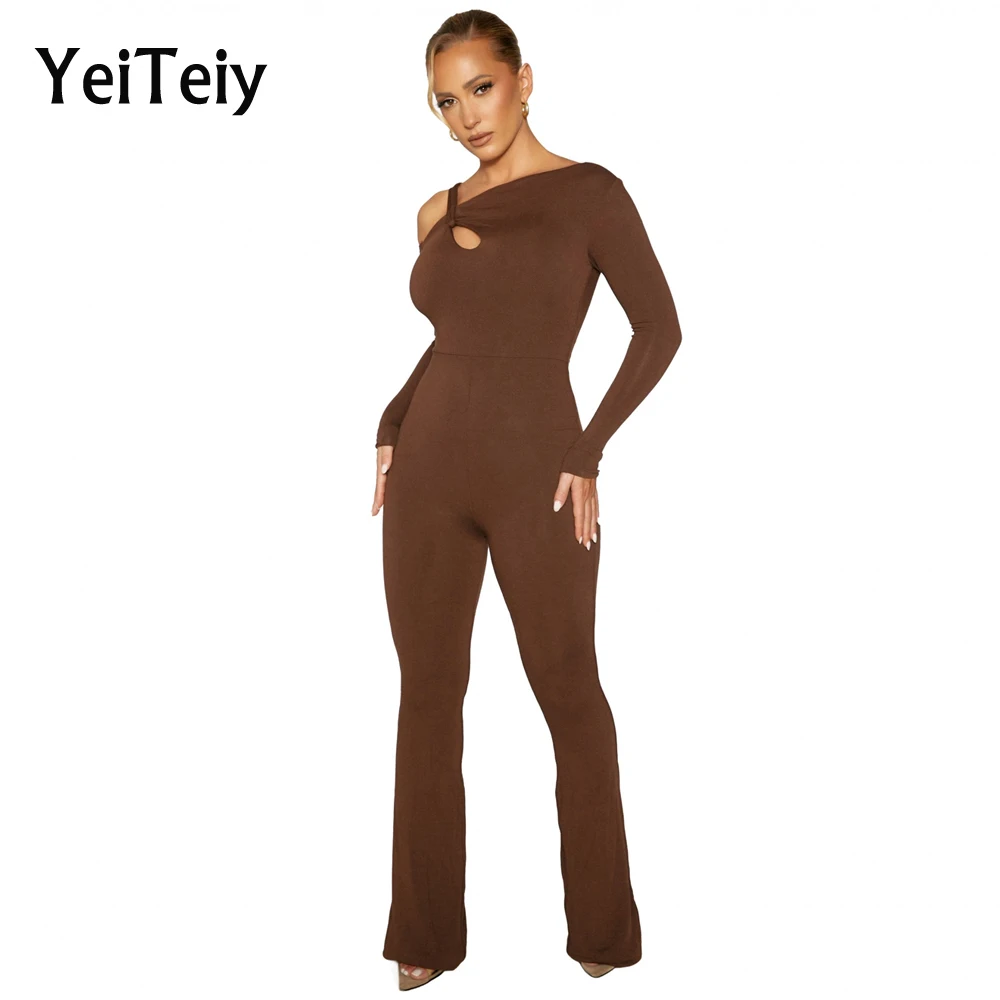 Yeiteiy New Ladies Oblique Shoulder One-Piece Long Trousers Spring Autumn Slim Sexy Solid Color Simple Clothing Light Casual
Yeiteiy New Ladies Oblique Shoulder One-Piece Long Trousers Spring Autumn Slim Sexy Solid Color Simple Clothing Light Casual