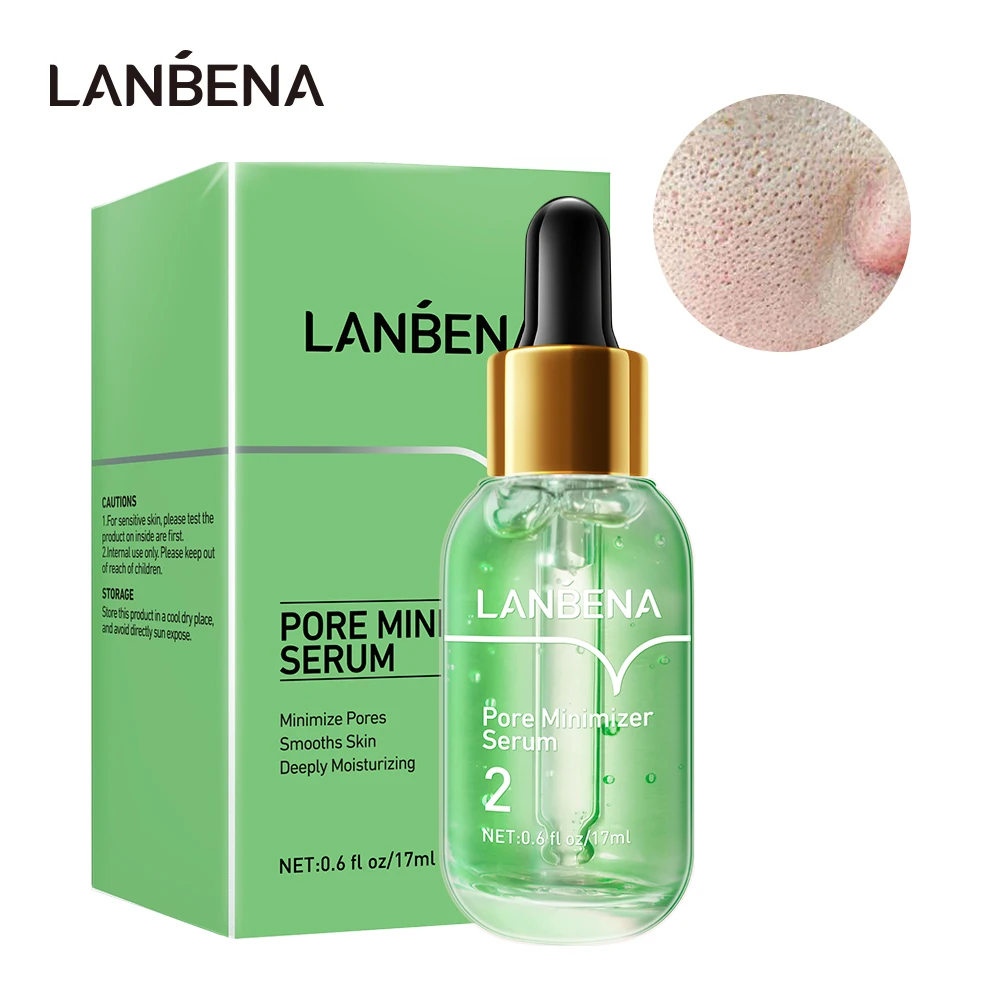 LANBENA Pore Minimizer Serum Skin Care Shrink Pores Peeling Acne Treatment Refining Essence Deep Cleaning Smooth Relieve Dryness | Красота и