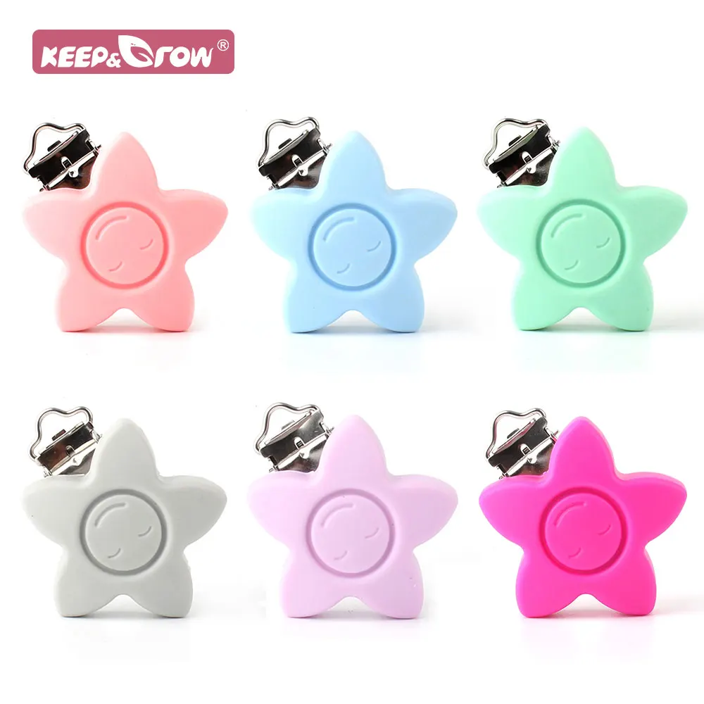 20pcs Star Pacifier Holder Clips Silicone Food Grade Baby Teething Teether Nipple Dummy Clip DIY Baby Pacifier Chain Toys Gift
20pcs Star Pacifier Holder Clips Silicone Food Grade Baby Teething Teether Nipple Dummy Clip DIY Baby Pacifier Chain Toys Gift