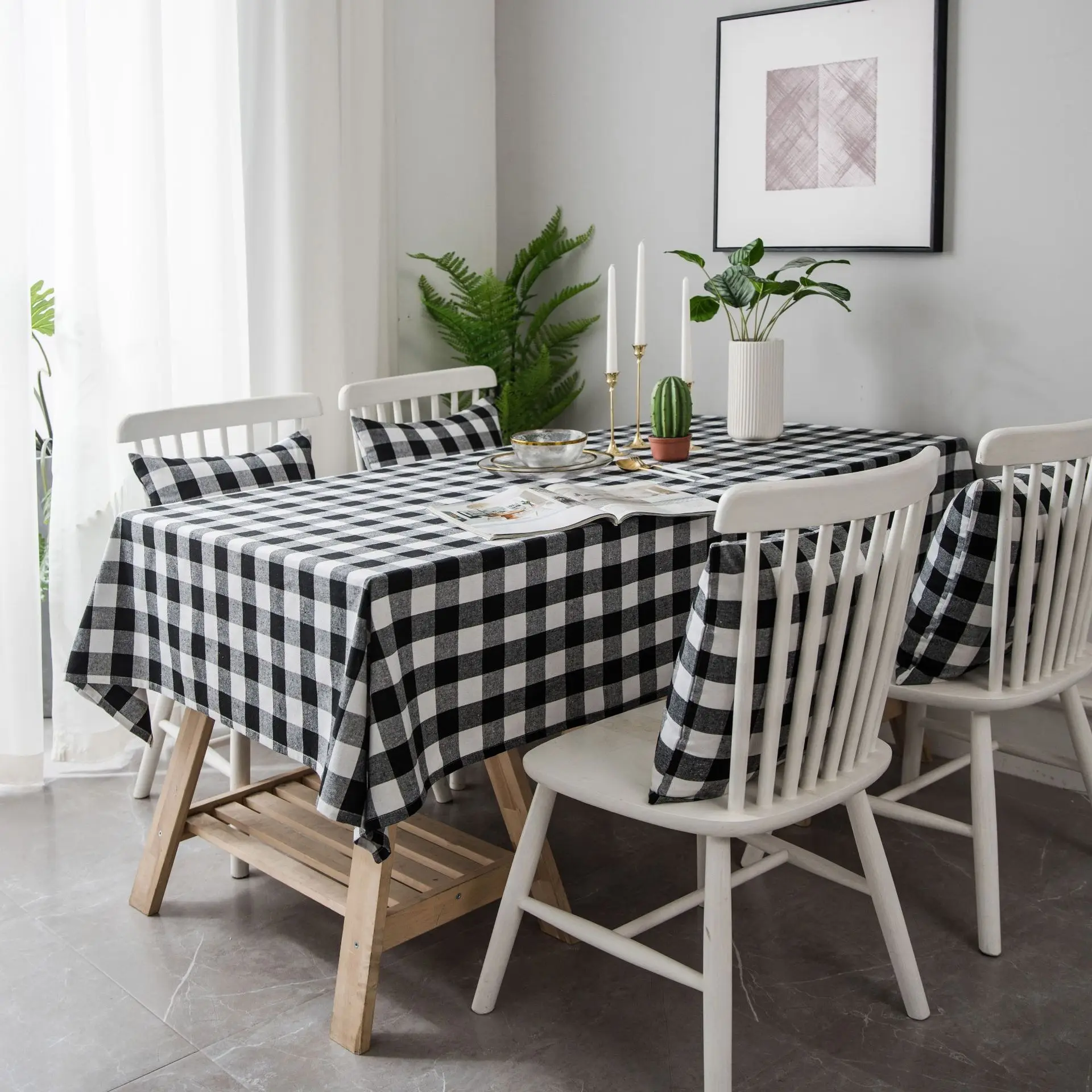 Black and White Plaid Tablecloth Cotton Linen Table Cloth Coffee Table Cloth Fabric Rectangular Table Mat Photo Background Cloth
Black and White Plaid Tablecloth Cotton Linen Table Cloth Coffee Table Cloth Fabric Rectangular Table Mat Photo Background Cloth