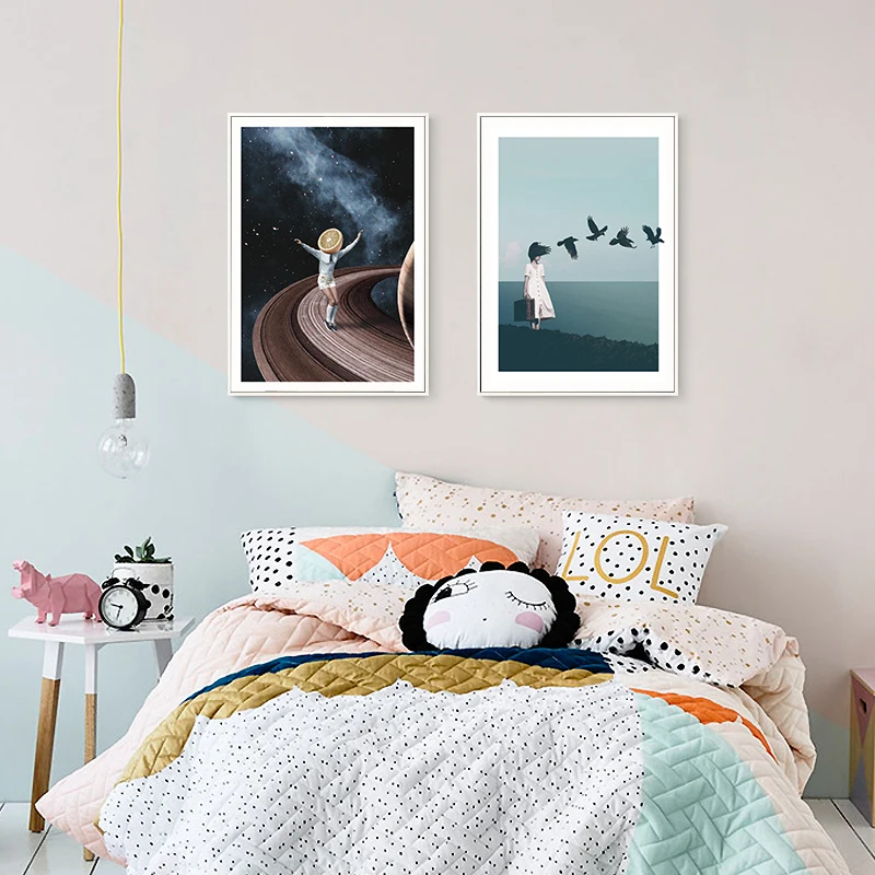 Cartoon Girl Poster Nordic Starry sky Canvas Painting Wall Art Pictures For Living Room Modern Decorative Prins On The Wall
Cartoon Girl Poster Nordic Starry sky Canvas Painting Wall Art Pictures For Living Room Modern Decorative Prins On The Wall
