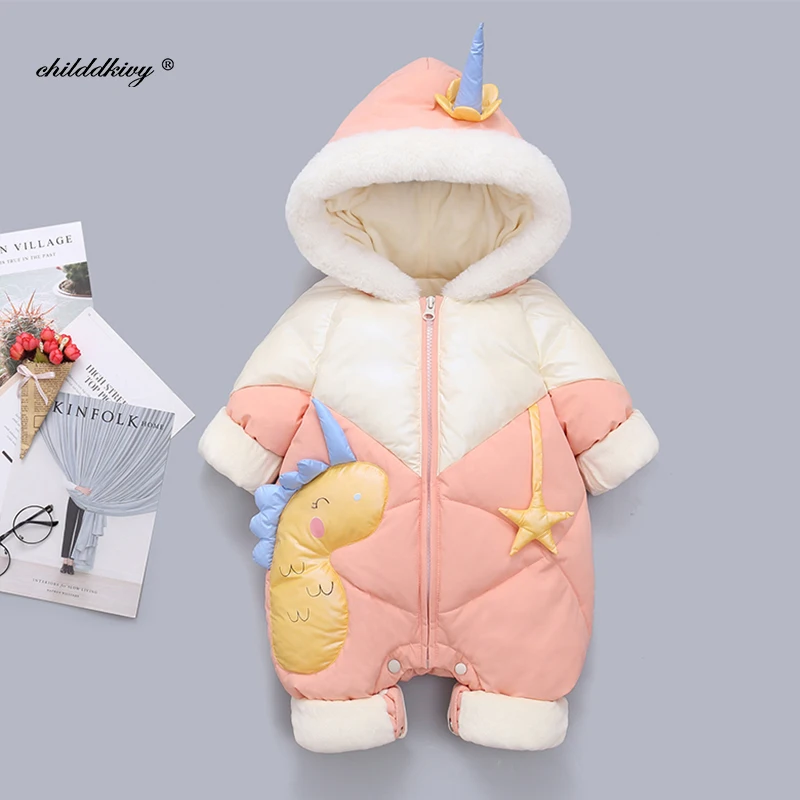Baby dinosaur romper Infant down jumpsuit Thicken warm Toddler cartoon coat clothes baby girl snow wear snowsuit 0-24 months
Baby dinosaur romper Infant down jumpsuit Thicken warm Toddler cartoon coat clothes baby girl snow wear snowsuit 0-24 months