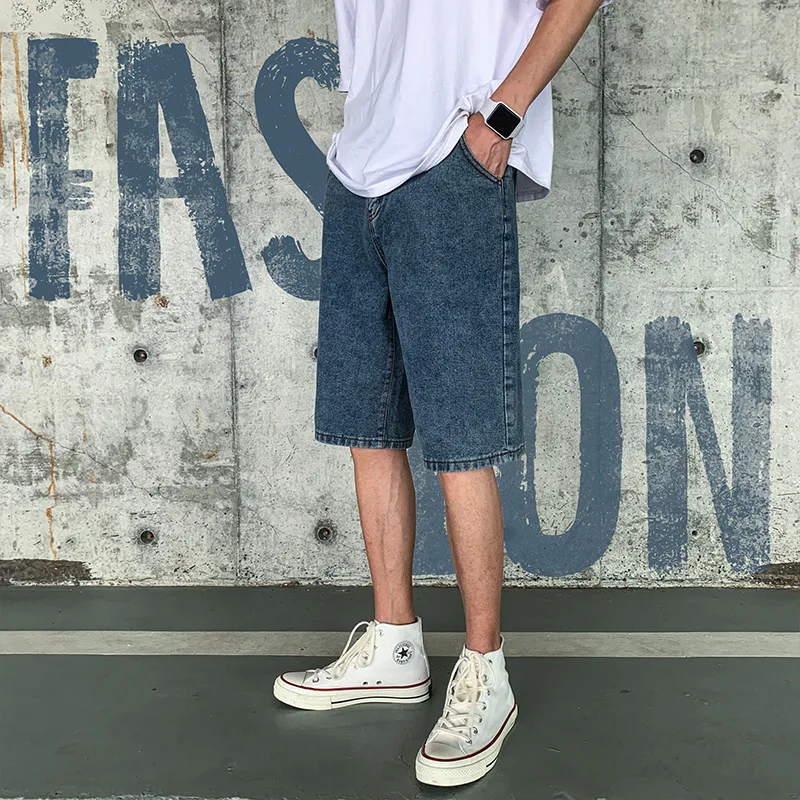 Men Casual Shorts Loose Summer Solid Denim Trousers Button Up Student Streetwear Fashion Korean Style All-match Male Bottoms New
Men Casual Shorts Loose Summer Solid Denim Trousers Button Up Student Streetwear Fashion Korean Style All-match Male Bottoms New