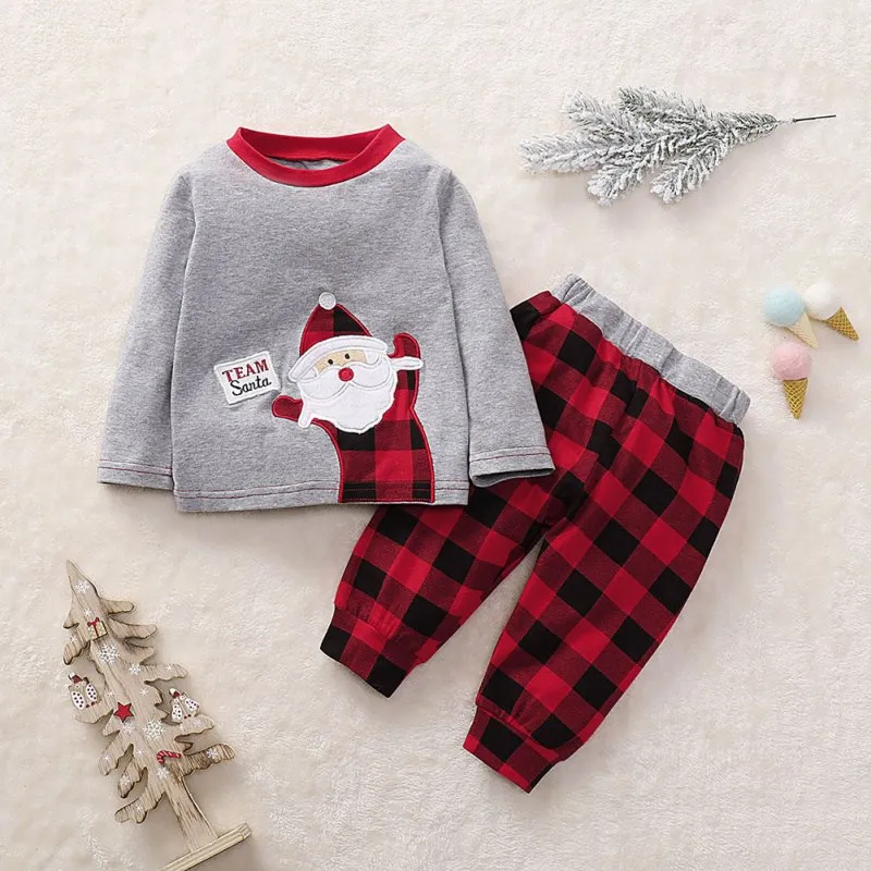 Autumn Baby Girl Boy Long Sleeve Costume Set Christmas Cartoon Blouse Tops+Plaid Pants Trouser Casual
Autumn Baby Girl Boy Long Sleeve Costume Set Christmas Cartoon Blouse Tops+Plaid Pants Trouser Casual