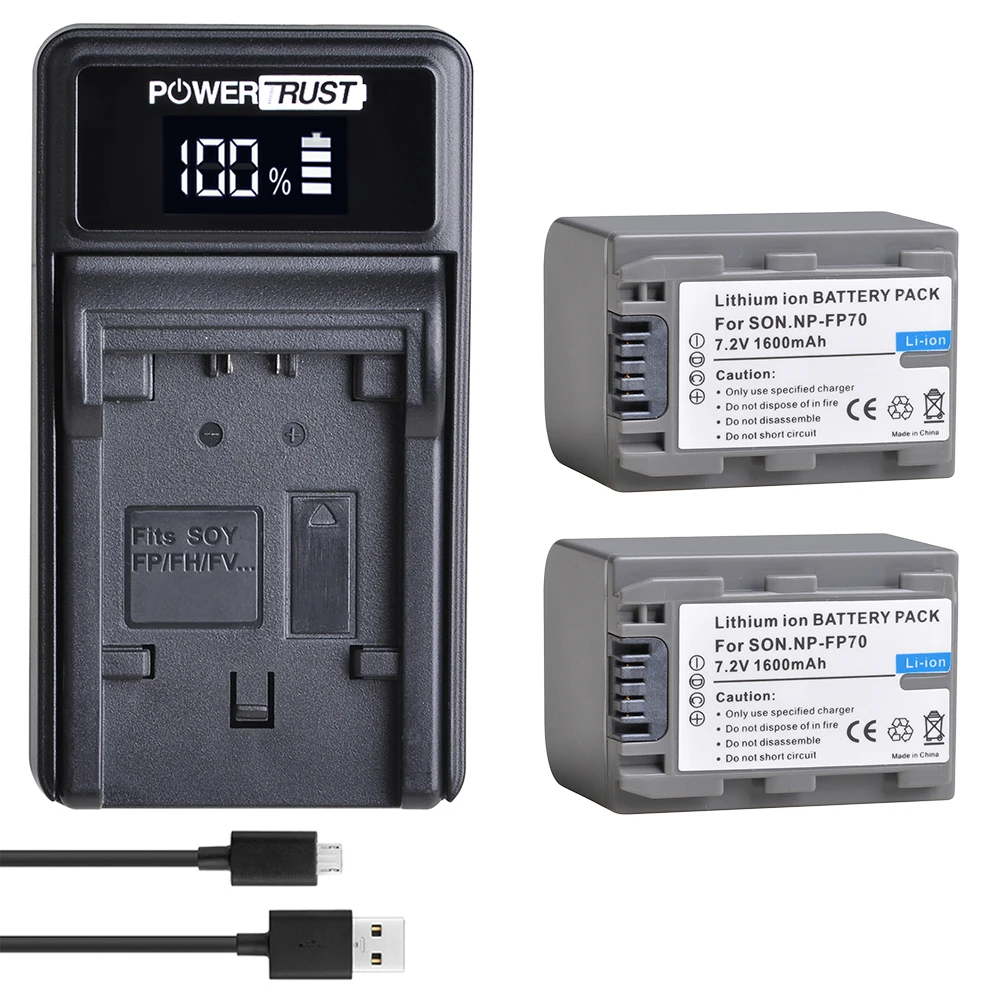 2x 1600mAh NP-FP70 NPFP70 Battery for Sony NP-FP30 NP-FP50 NP-FP51 NP-FP60 NP-FP70 NP-FP71 NP-FP90 NP-FP91 DCR-30 DVD92 DVD103
2x 1600mAh NP-FP70 NPFP70 Battery for Sony NP-FP30 NP-FP50 NP-FP51 NP-FP60 NP-FP70 NP-FP71 NP-FP90 NP-FP91 DCR-30 DVD92 DVD103