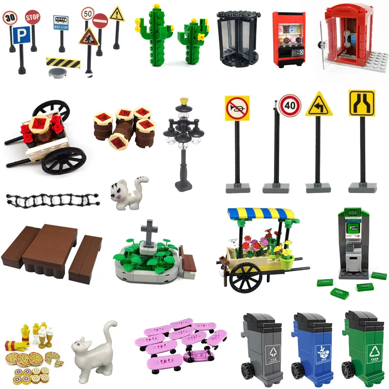 Locking City Series Phone ATM Road Traffic Light Sign Trash Can Model Building Block Diy Assembly Kids Toys For Children Gifts
Locking City Series Phone ATM Road Traffic Light Sign Trash Can Model Building Block Diy Assembly Kids Toys For Children Gifts