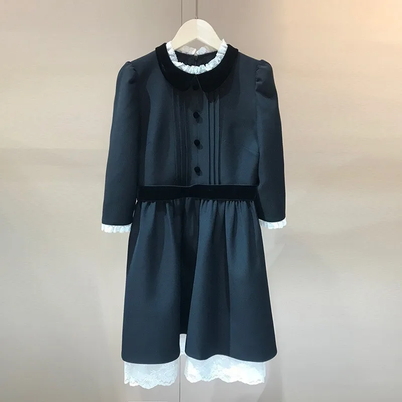 2020 Autumn Italy Koean Fashion Style White Lace Patchwork Half Sleeve Black Silk Wool Blend Ladies Elegant Mini Dresses
2020 Autumn Italy Koean Fashion Style White Lace Patchwork Half Sleeve Black Silk Wool Blend Ladies Elegant Mini Dresses