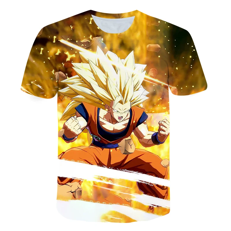 Children's Clothing Japanese Anime Goku Cartoon Print 3D T-Shirt O-Neck Blouse With Short Sleeves Football Shirts For Boys&Girls
Children's Clothing Japanese Anime Goku Cartoon Print 3D T-Shirt O-Neck Blouse With Short Sleeves Football Shirts For Boys&Girls