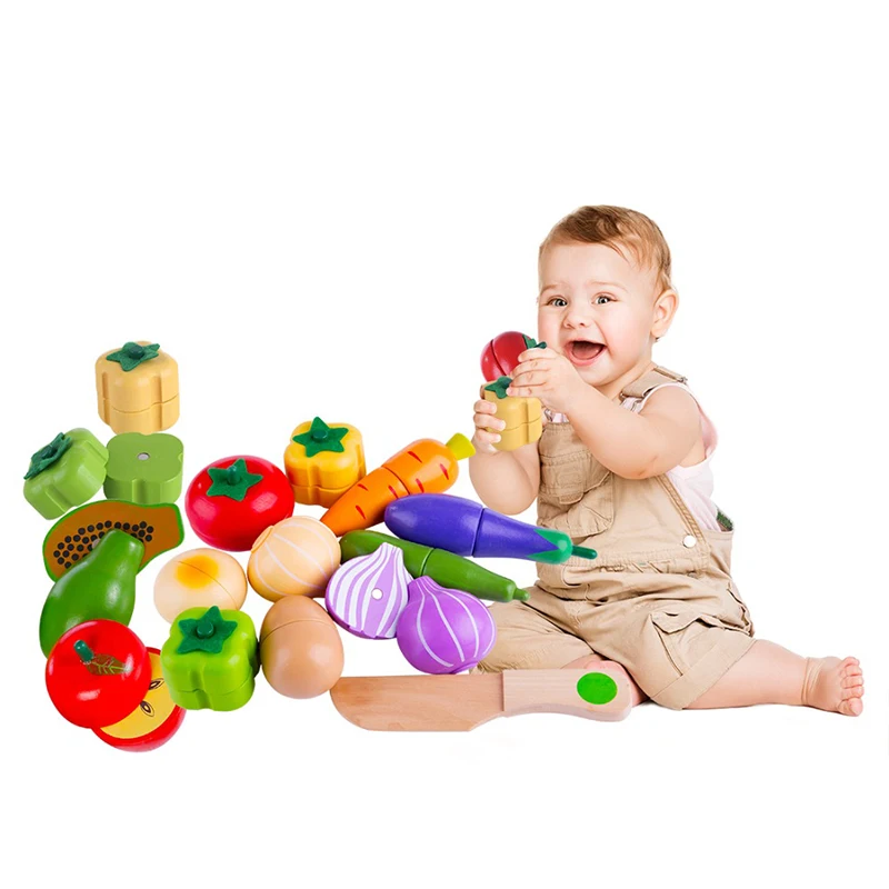 Wooden Cut Vegetables and Fruits Combination Velcro Pretend Toys Cooking Micro Food Children Simulation Game Kitchen Set Toy Fun
Wooden Cut Vegetables and Fruits Combination Velcro Pretend Toys Cooking Micro Food Children Simulation Game Kitchen Set Toy Fun