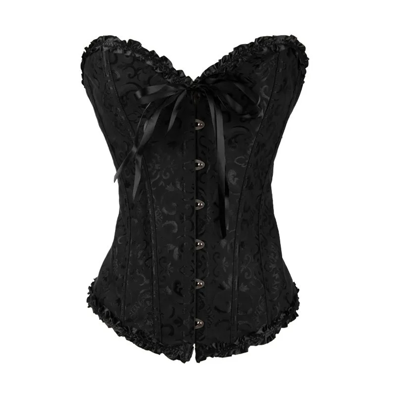 Sexy Woman Lace Up Corset Bustier Zip Floral Women Bustier Corset Gothic Boned Underwear Slimming Overbust Corsets Plus Size
Sexy Woman Lace Up Corset Bustier Zip Floral Women Bustier Corset Gothic Boned Underwear Slimming Overbust Corsets Plus Size