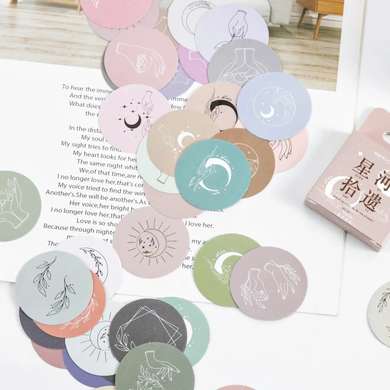 45 pcs/box Galaxy Decorative Stationery Planner mini round ins Stickers Scrapbooking DIY Diary Album Stick Lable
45 pcs/box Galaxy Decorative Stationery Planner mini round ins Stickers Scrapbooking DIY Diary Album Stick Lable