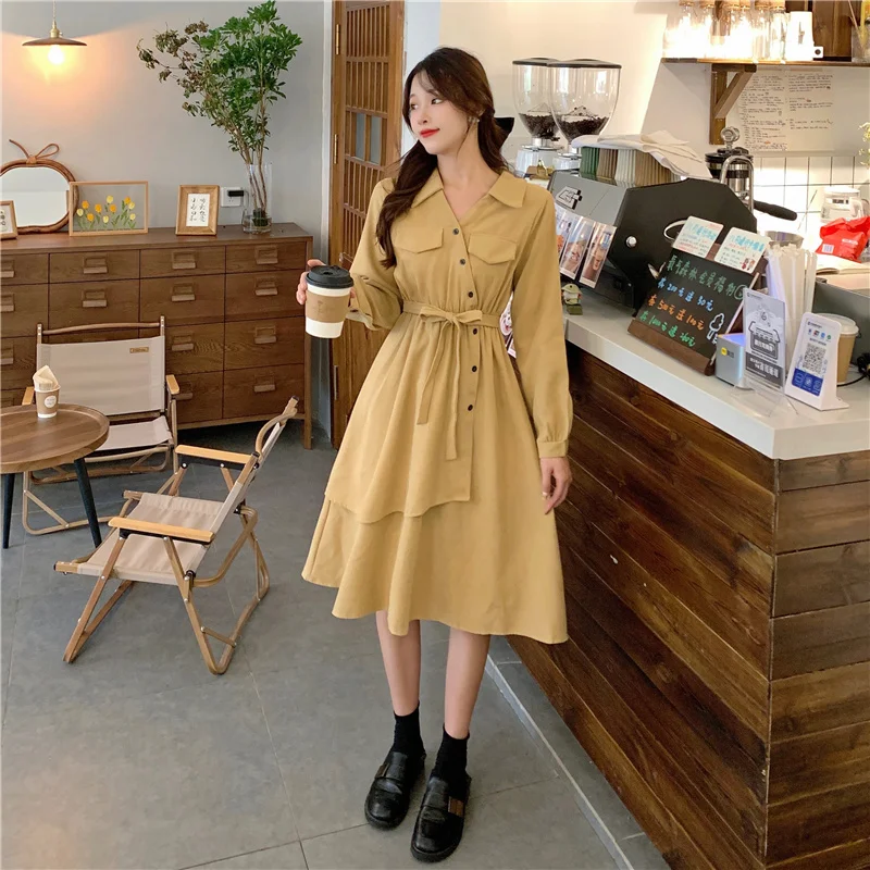 Plus Size Autumn Dress New French Style Long Sleeve Dress Temperament High Waist Lapel Full-figured Women's Blouse Dress.Kio
Plus Size Autumn Dress New French Style Long Sleeve Dress Temperament High Waist Lapel Full-figured Women's Blouse Dress.Kio