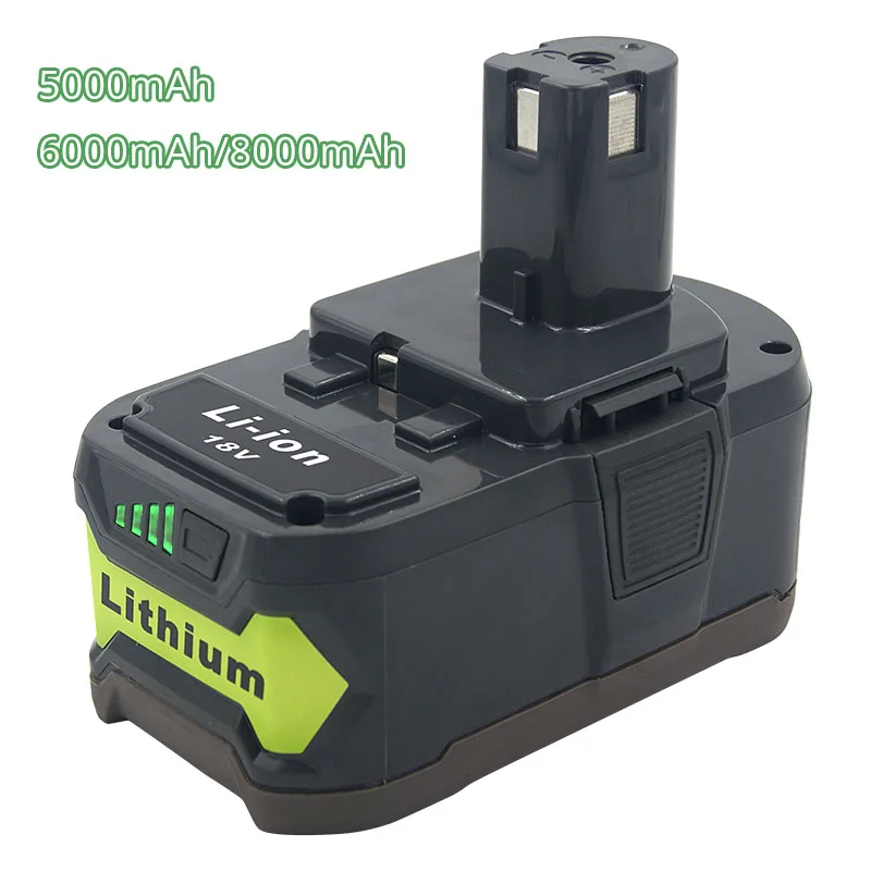 8.0 Ач/6 0 Ач/5 Ач 18 в литий ионный аккумулятор для Ryobi ONE + RB18L40 RB18L50 RB18L60 P108 P107 P122 P104 P105