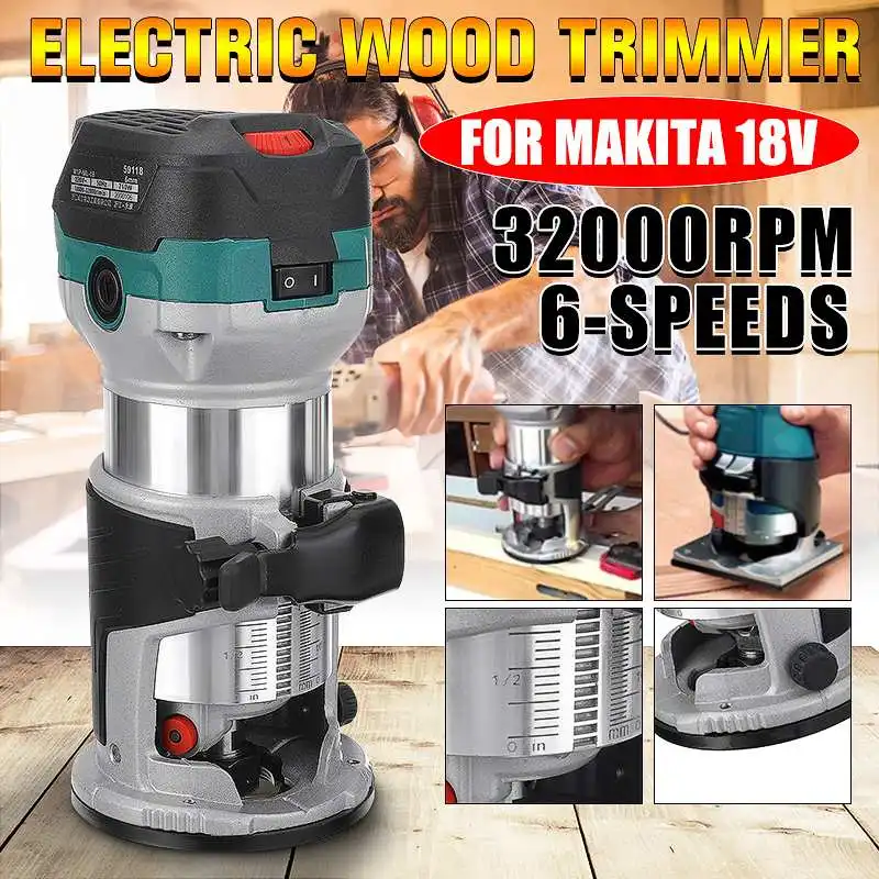 Drillpro 6 Speed 32000RPM 220V Electric Trimmer Wood Router Hand Trimmer Woodworking Engraving Slotting Milling Trimming Machine
Drillpro 6 Speed 32000RPM 220V Electric Trimmer Wood Router Hand Trimmer Woodworking Engraving Slotting Milling Trimming Machine