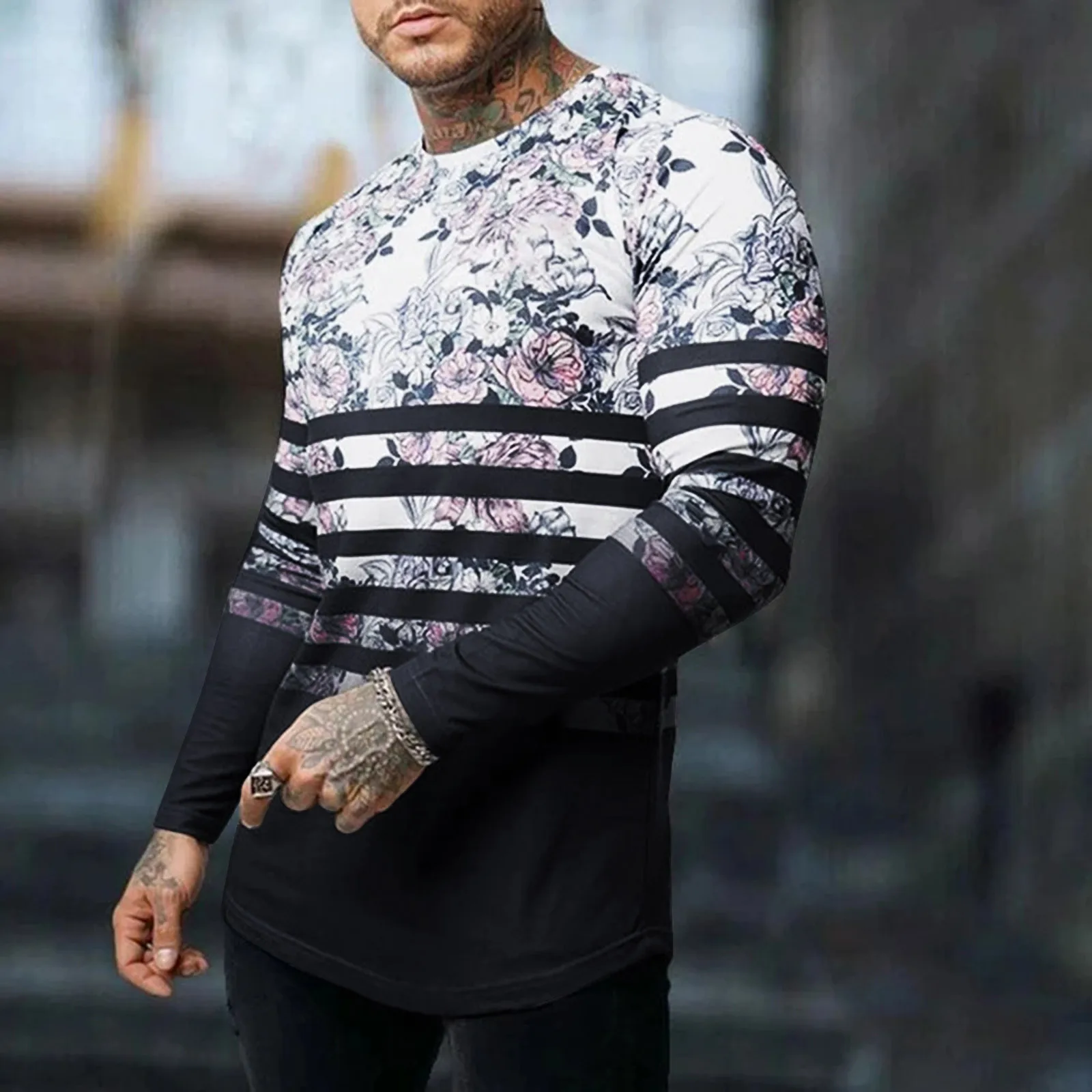 Футболка мужская с цветочным принтом, приталенная Повседневная рубашка с длинным рукавом и круглым вырезом, топ для фитнеса, в полоску, в ст...
Футболка мужская с цветочным принтом, приталенная Повседневная рубашка с длинным рукавом и круглым вырезом, топ для фитнеса, в полоску, в ст...