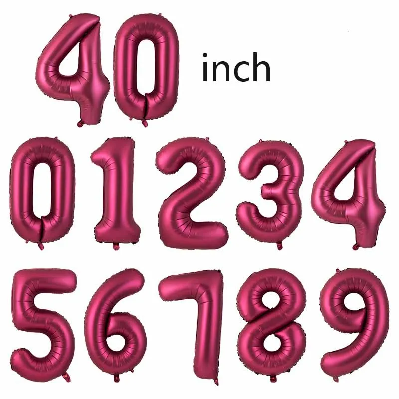 40 Inch Wine Red Number Balloons 0-9 Foil Digital Balloon Baby Shower Party Birthday Bachelorette Wedding Graduation Decoration
40 Inch Wine Red Number Balloons 0-9 Foil Digital Balloon Baby Shower Party Birthday Bachelorette Wedding Graduation Decoration
