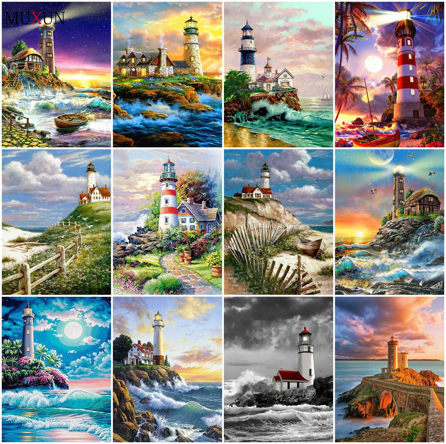 Muxun 5d Diy Diamond Painting Lighthouse Square/Round Diamond Embroidered Mosaic Landscape Beach Decoration Home Gifts Handmade
Muxun 5d Diy Diamond Painting Lighthouse Square/Round Diamond Embroidered Mosaic Landscape Beach Decoration Home Gifts Handmade
