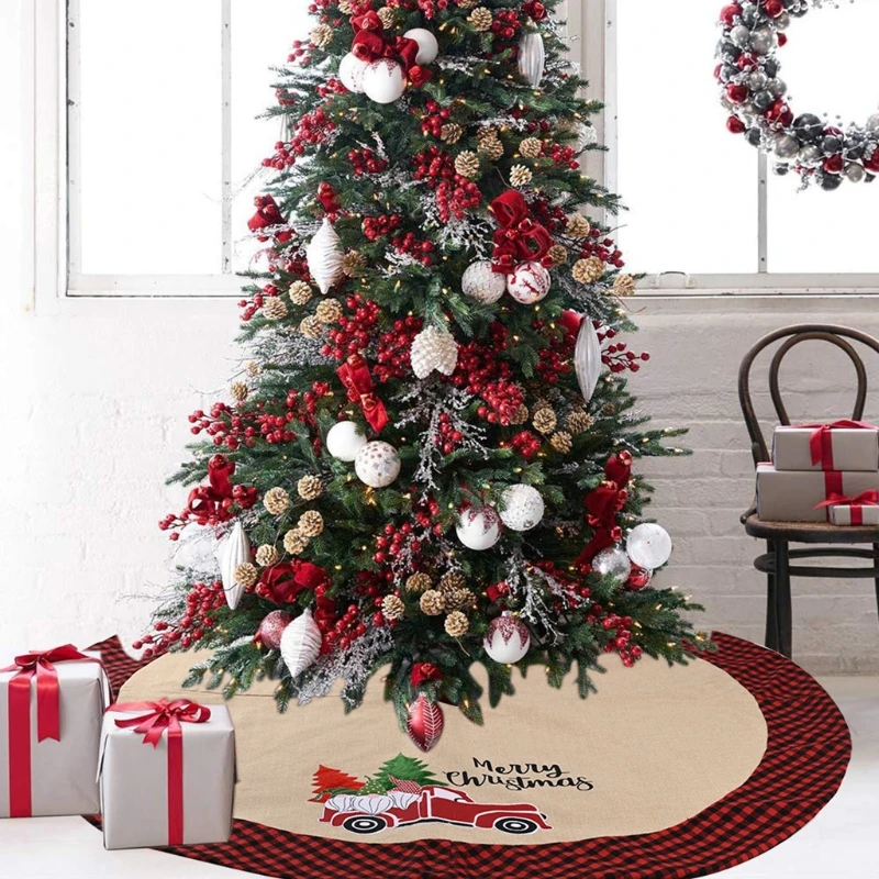 106cm Christmas Tree Skirt Linen Santa Claus Car Ornament Floor Mat Cover Xmas 77UD 
106cm Christmas Tree Skirt Linen Santa Claus Car Ornament Floor Mat Cover Xmas 77UD