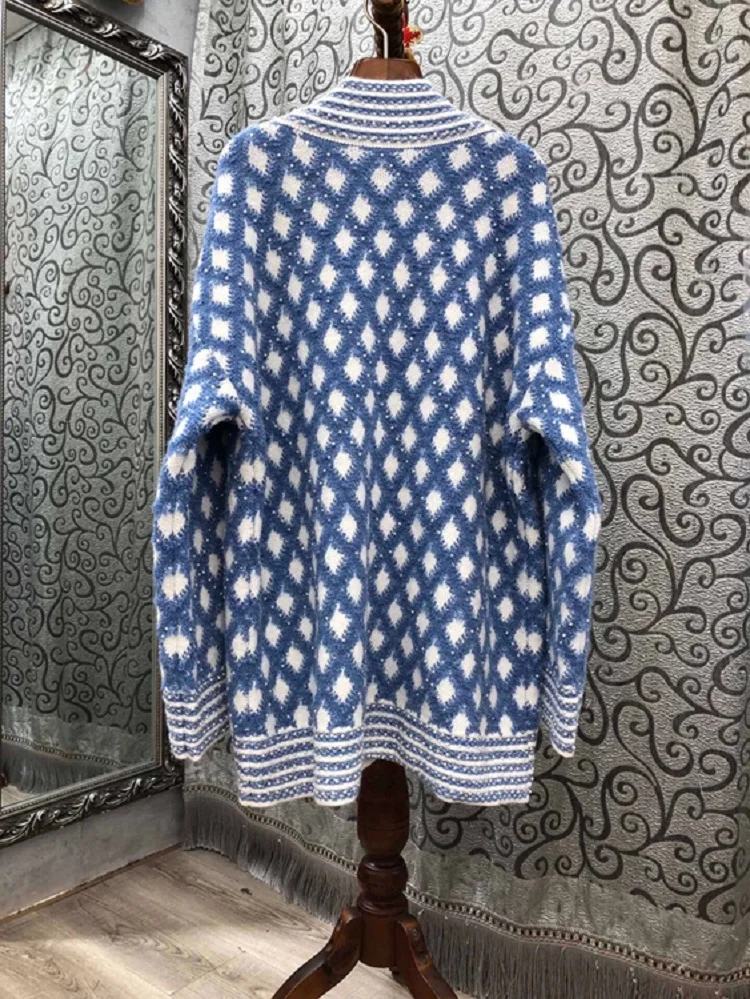 Top Quality New Fashion Cardigan Jackets 2020 Autumn Winter Sweater Cardigan Women Geometric Patterns Knitted Long Cardigan Coat
Top Quality New Fashion Cardigan Jackets 2020 Autumn Winter Sweater Cardigan Women Geometric Patterns Knitted Long Cardigan Coat