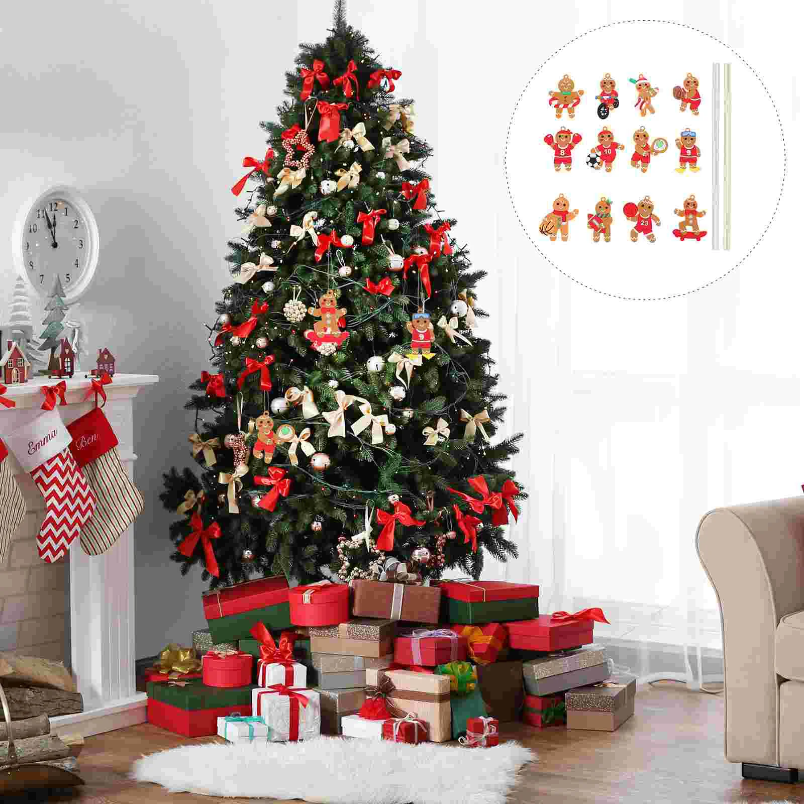 12pcs Gingerbread Man Ornaments Christmas Tree Decorations Gingerbread Hangings
12pcs Gingerbread Man Ornaments Christmas Tree Decorations Gingerbread Hangings