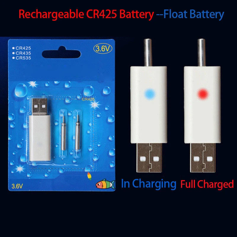 Rechargeable CR425 Battery 3V USB Interface Adapter Plug For Night Luminous Carp Fishing Electric Float Rod Tip Light Drift
Rechargeable CR425 Battery 3V USB Interface Adapter Plug For Night Luminous Carp Fishing Electric Float Rod Tip Light Drift