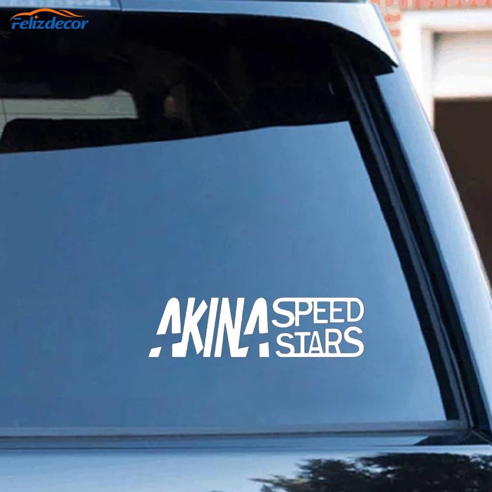 Черно-белая интересная Автомобильная наклейка AKINA SPEED STARS виниловые