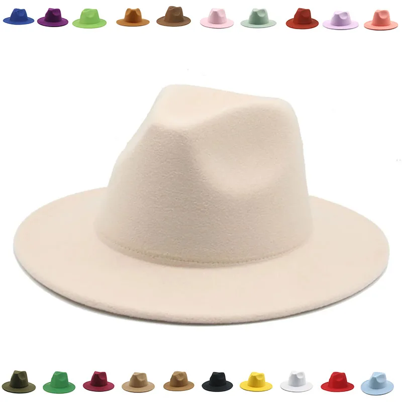 men hats fedora solid formal wedding decorate woman hat camel khaki panamas street dance felt classic fedoras gorras para mujer
men hats fedora solid formal wedding decorate woman hat camel khaki panamas street dance felt classic fedoras gorras para mujer