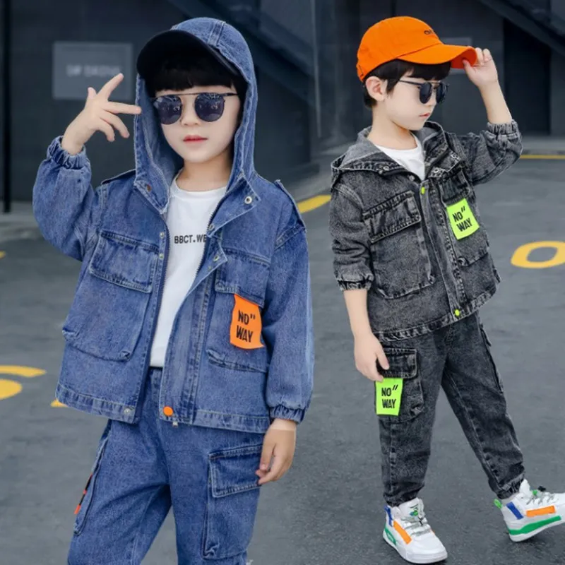 Children Boys Sets Spring Autumn Korean Clothing Set Kids Baby Casual Denim Clothes 2pcs Sports Suits for Boys Tracksuit outfits
Children Boys Sets Spring Autumn Korean Clothing Set Kids Baby Casual Denim Clothes 2pcs Sports Suits for Boys Tracksuit outfits