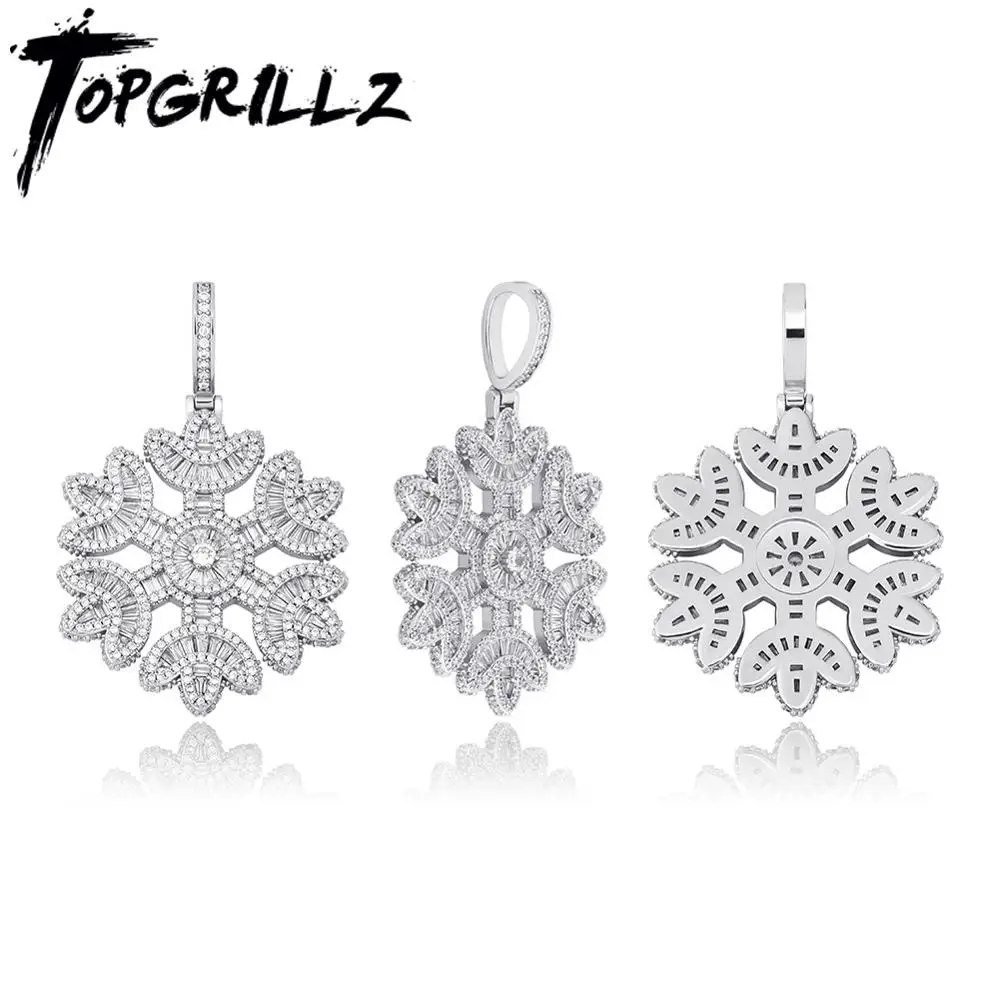 TOPGRILLZ High Quality Snowflake Pendant Necklace Micro Pave Iced Out Cubic Zirconia Pendant Hip Hop Fashion Jewelry For Gift
TOPGRILLZ High Quality Snowflake Pendant Necklace Micro Pave Iced Out Cubic Zirconia Pendant Hip Hop Fashion Jewelry For Gift