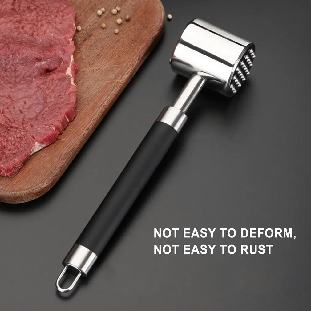Stainless Steel Meat Tenderizer Portable Household Kitchen Tools Steak Tender Double Sides Loose Pork Beef Beat Meat Hammer
Stainless Steel Meat Tenderizer Portable Household Kitchen Tools Steak Tender Double Sides Loose Pork Beef Beat Meat Hammer