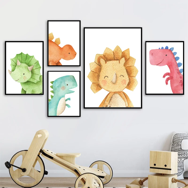 Nordic Cute Cartoon Animal Dinosaur Canvas Painting Printing Wall Art Picture Poster for Baby Kid Children Bedroom Home Decor
Nordic Cute Cartoon Animal Dinosaur Canvas Painting Printing Wall Art Picture Poster for Baby Kid Children Bedroom Home Decor