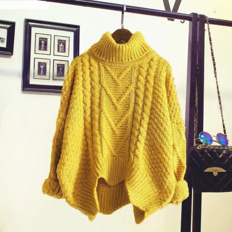 New Knitted Tops In Autumn Winter Korean Sweater Women Flat Knitted Turtleneck Pullovers Oversize Sweater
New Knitted Tops In Autumn Winter Korean Sweater Women Flat Knitted Turtleneck Pullovers Oversize Sweater