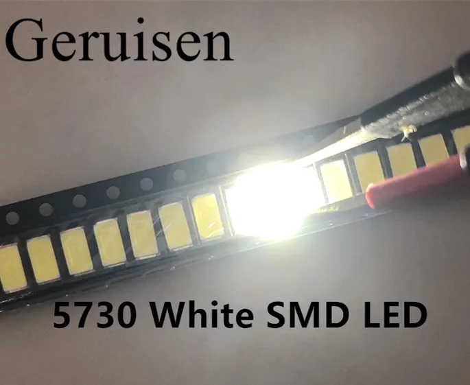 500 шт./5630/5730-CW/WW 0 5 Вт-6500 мА 50-55 лм 5730 K светильник SMD 5630 светодиод 3 2 Диоды (3 4 ~ в) |