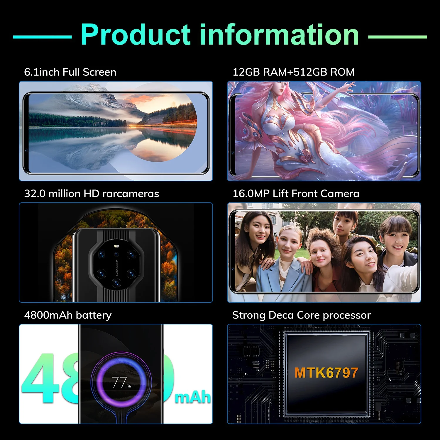 HUAWE Mate40 RS Mobile Phone 12GB 512GB Newest 6.1'' Full Screen Global Version Smartphone 4800mAh 4G LTE 5G Network
HUAWE Mate40 RS Mobile Phone 12GB 512GB Newest 6.1'' Full Screen Global Version Smartphone 4800mAh 4G LTE 5G Network