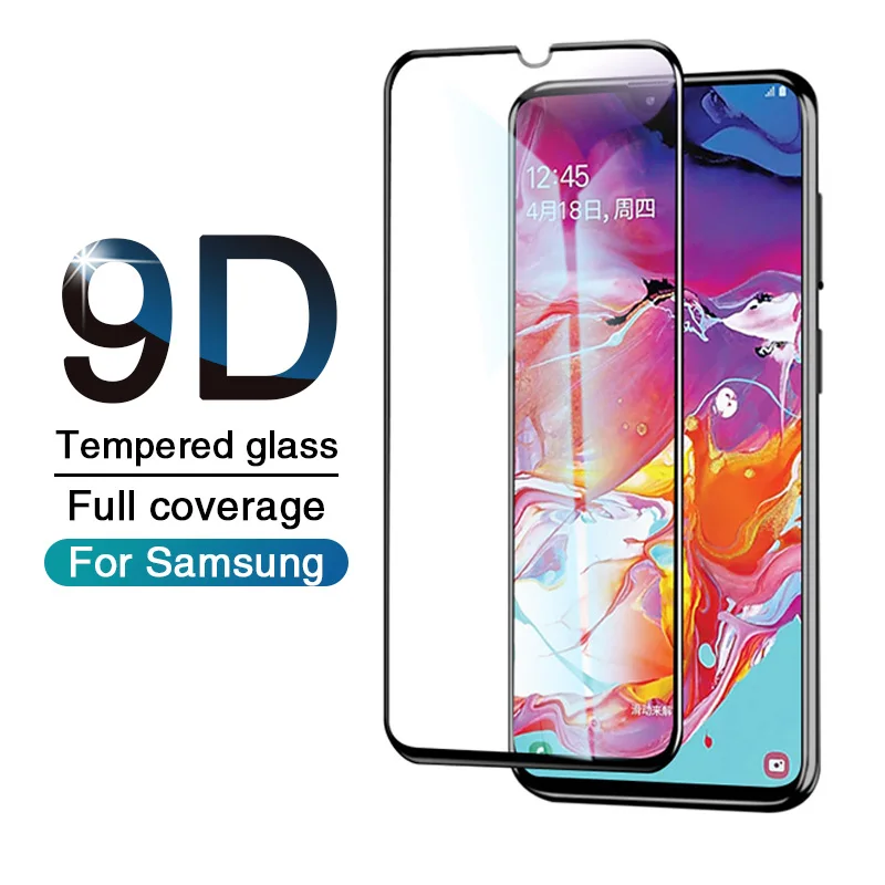 Изогнутое закаленное стекло 9D для Samsung Galaxy A50 A40 A30 A10 Защитная пленка M10 M20 M30 A70 |