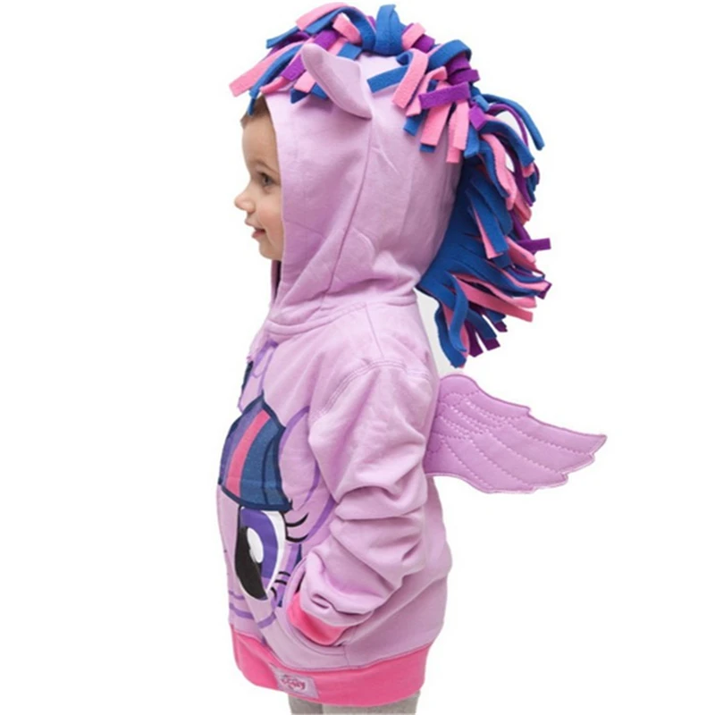 Весенняя Одежда для девочек My Little Pony толстовки с капюшоном куртки детская