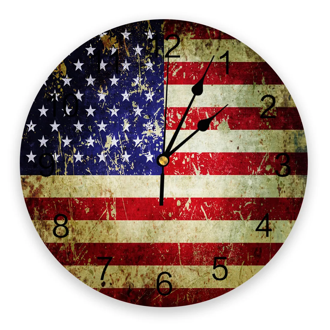 Vintage Aged American Flag Wall Clock Home Decor Bedroom Silent Oclock Watch Wall for Kitchen Living Room Wall Digital Clock
Vintage Aged American Flag Wall Clock Home Decor Bedroom Silent Oclock Watch Wall for Kitchen Living Room Wall Digital Clock