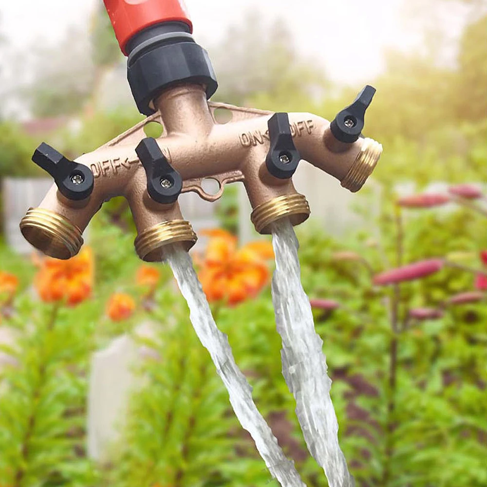 4 Way 3/4" Brass Garden Hose Tap Garden Hose Splitter Watering Connector For Outdoor Tap And Faucet Quick Couplings For Hoses
4 Way 3/4" Brass Garden Hose Tap Garden Hose Splitter Watering Connector For Outdoor Tap And Faucet Quick Couplings For Hoses
