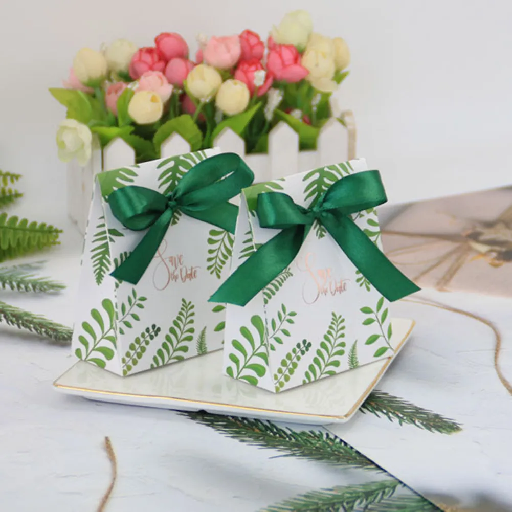 50Pcs Green Leaves Candy Box Wedding Favors Paper Gift Bag Box Packaging Wedding Birthday Bag Decor Gift Candy Box With Ribbon
50Pcs Green Leaves Candy Box Wedding Favors Paper Gift Bag Box Packaging Wedding Birthday Bag Decor Gift Candy Box With Ribbon