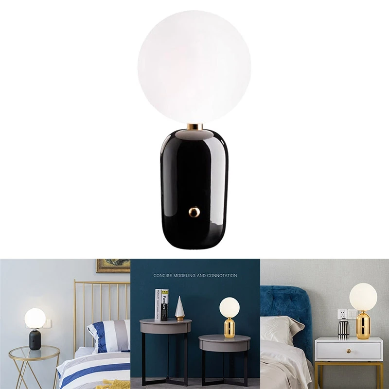 Modern LED Desk Lamp E27 Nordic Glass Spherical Lighting Lamp, Suitable For Bedroom, Bedside, Living Room
Modern LED Desk Lamp E27 Nordic Glass Spherical Lighting Lamp, Suitable For Bedroom, Bedside, Living Room