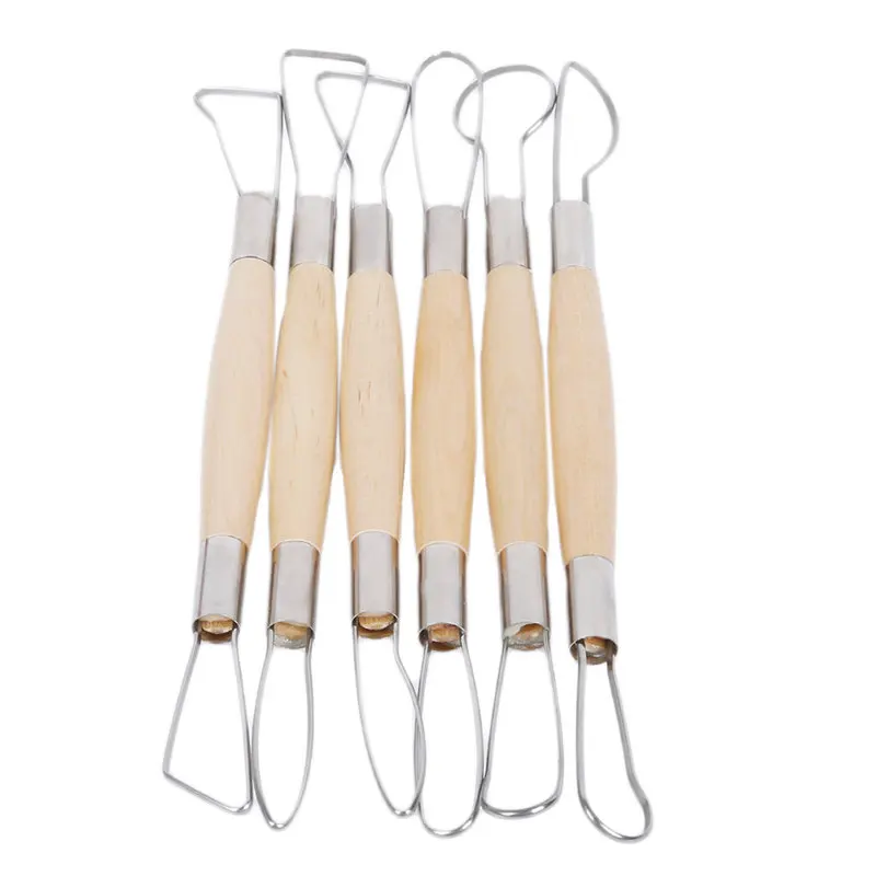 Pottery Ceramics DIY Tool Set Wooden Handle Wax Pottery Clay Sculpture Carving Tool DIY Craft Pottery Ceramics Supplies 6Pcs/Set 
Pottery Ceramics DIY Tool Set Wooden Handle Wax Pottery Clay Sculpture Carving Tool DIY Craft Pottery Ceramics Supplies 6Pcs/Set