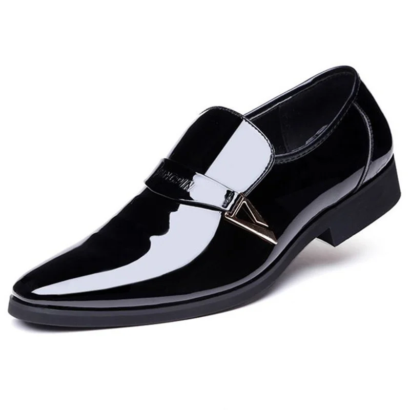 Men Patent Leather Dress Shoes Slip on Fashion Leather Moccasin Glitter Formal Male Shoes Pointed Toe Shoes for Men Dress Shoes
Men Patent Leather Dress Shoes Slip on Fashion Leather Moccasin Glitter Formal Male Shoes Pointed Toe Shoes for Men Dress Shoes