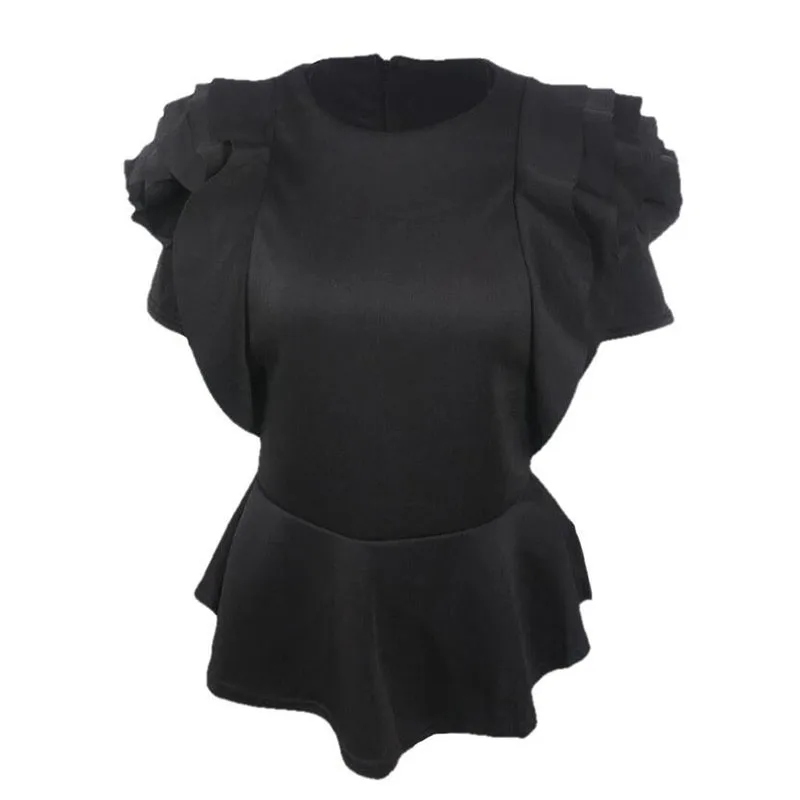 RNSHANGER Womens Clothing Fashion Summer O-Neck Ruffles Sleeve Asymmetric Hem Slim Tops Office Lady Shirts Plus Size 2XL
RNSHANGER Womens Clothing Fashion Summer O-Neck Ruffles Sleeve Asymmetric Hem Slim Tops Office Lady Shirts Plus Size 2XL